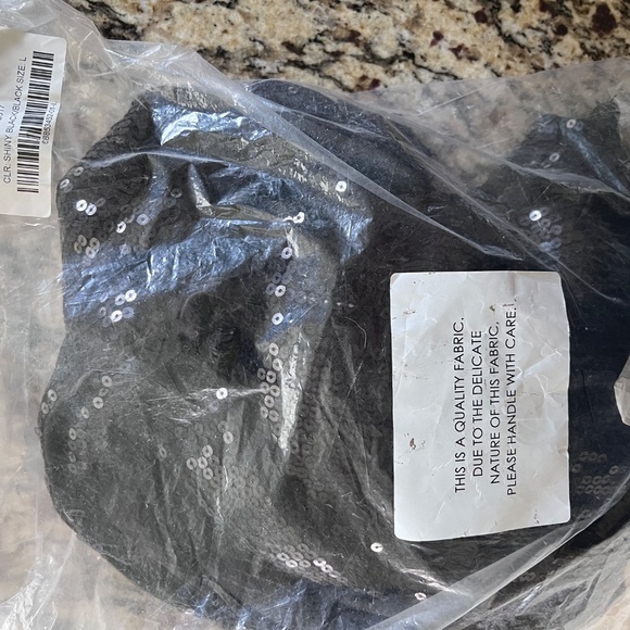 Lulus Black Sequin Rosette Halter - Picture 12 of 13